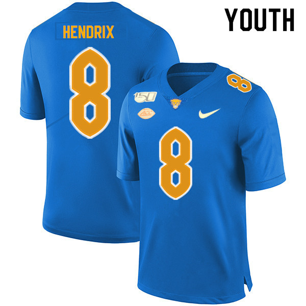 2019 Youth #8 Dewayne Hendrix Pitt Panthers College Football Jerseys Sale-Royal